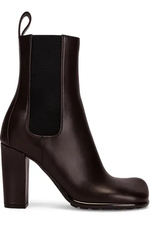 Bottega Veneta Leather Ankle Boots in Brown