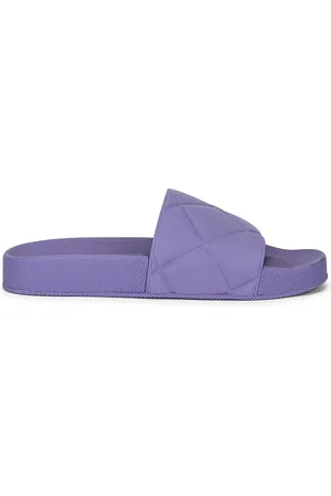 Bottega Veneta Rubber Slides in Purple
