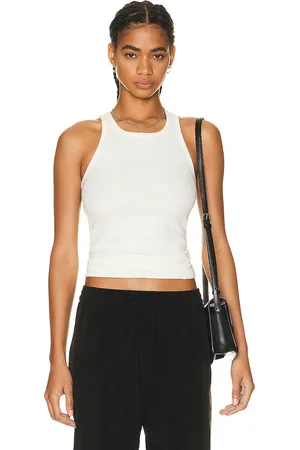 ÉTERNE High Neck Fitted Tank Top in