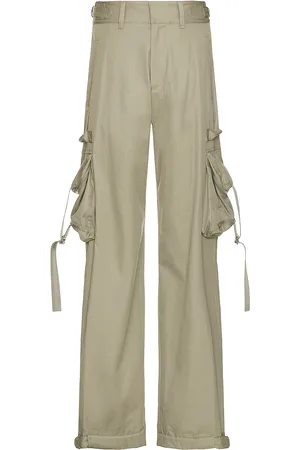 OFF-WHITE Zip Cotton Cargo Pant in Brown