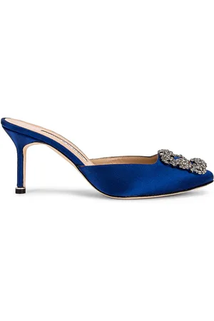 Manolo Blahnik Hangisimu 70 Mule in Royal