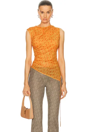 Jade Cropper Layered Top in Orange