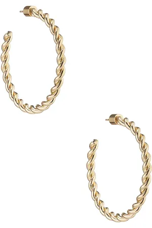 Jennifer Fisher Ayesha Baby Hoop Earrings in Metallic Gold