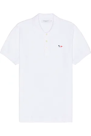 Maison Kitsuné Tricolor Fox Patch Polo in