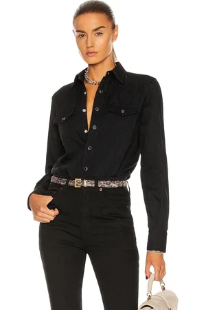Saint Laurent Denim Shirt in Black