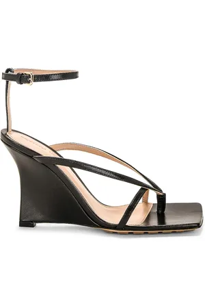Bottega Veneta Stretch Ankle Strap Wedge Sandal in