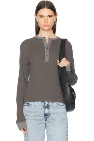 Acne Studios Vintage Henley in Charcoal