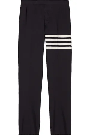 Thom Browne 4 Bar Backstrap Trouser Wide Leg in Blue