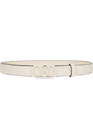 VALENTINO GARAVANI V Logo Signature Belt in Ivory