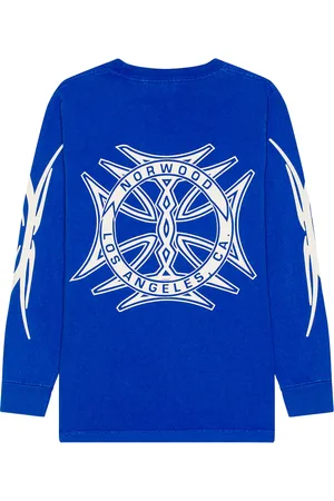NORWOOD God Willing Long Sleeve Tee in Blue