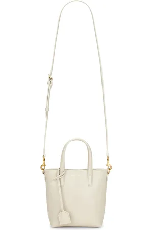Saint Laurent Mini Toy Shopping Bag in Ivory