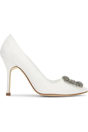 Manolo Blahnik Leather Hangisi 105 Heel in