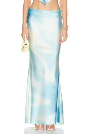 SER.O.YA Silvana Maxi Skirt in Blue