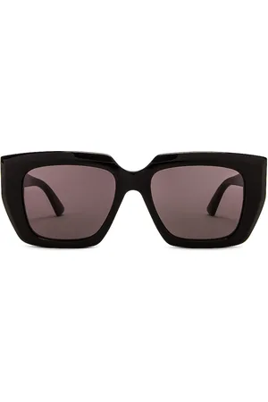 Bottega Veneta Classic Ribbon Square Sunglasses in Black