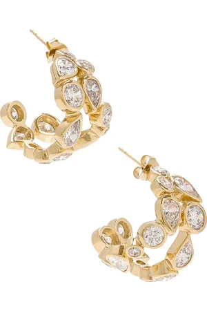 COMPLETEDWORKS Recycled Silver Stone Earrings in Metallic Gold