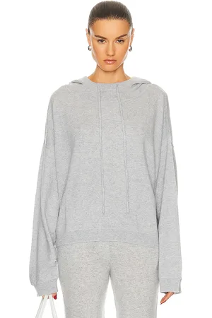Loulou de Saison Linosa Cashmere Hoodie in Grey