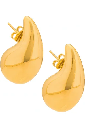 Bottega Veneta Small Drop Earrings in Metallic Gold
