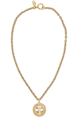 CHANEL Coco Mark Necklace in Metallic