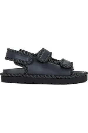 Bottega Veneta Jack Slingback Flat Sandal in Grey