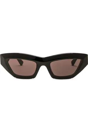 Bottega Veneta Edgy Cat Eye Sunglasses in Black