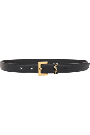 Saint Laurent Cassandre Belt in Black