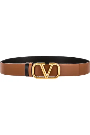 VALENTINO GARAVANI VLogo Buckle Belt in Brown