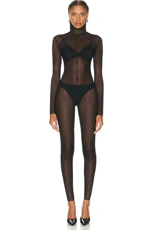 Norma Kamali Long Sleeve Slim Fit Turtleneck Catsuit in