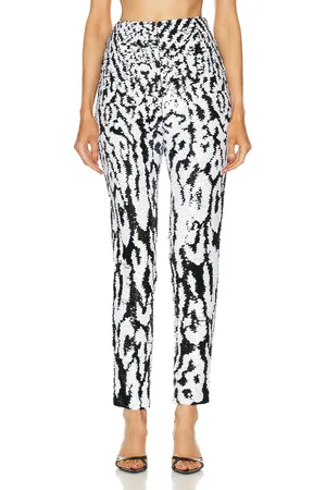 Ila Nas Zebra Sequin Trouser in Black,White