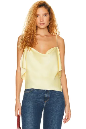 Helsa Luna Cowl Top in Yellow