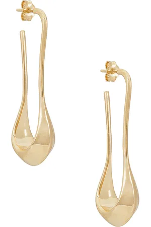 LEMAIRE Short Drop Earrings in Metallic Gold