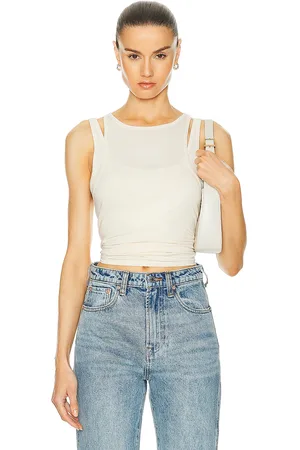 GRLFRND Layering Jersey Tank Set in Beige