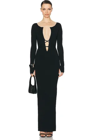 Helsa Niall Deep V Neck Dress in