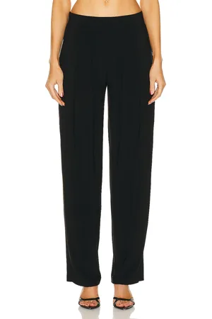 Norma Kamali Low Rise Pleated Trouser in