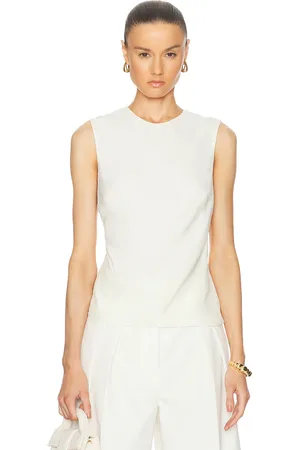 St Agni Rouleau Tie Top in White