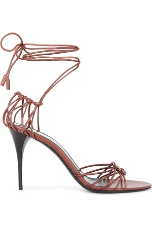 Saint Laurent Babylone Sandal in Brown