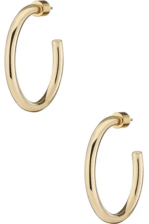 Jennifer Fisher Walk Huggie Earrings in Metallic Gold