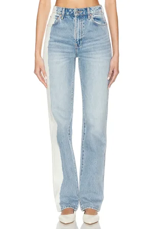 GRLFRND Sara Super High-rise Straight in Denim-Light