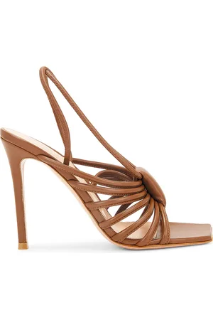 Gianvito Rossi Nappa Slingback Sandal in Brown