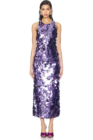 SIMON MILLER Lou Sequin Dress in Purple