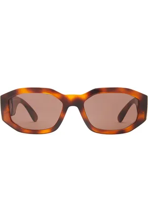 VERSACE Biggie Oval Sunglasses in Brown