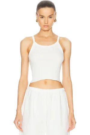 ÉTERNE Cropped Rib Tank Top in