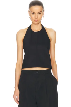 WARDROBE.NYC Drill Backless Halter Top in