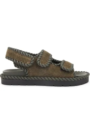 Bottega Veneta Jack Flat Sandal in Olive