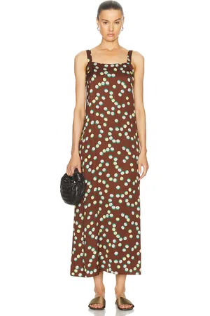 BODE Bubble Dot Dress in Brown