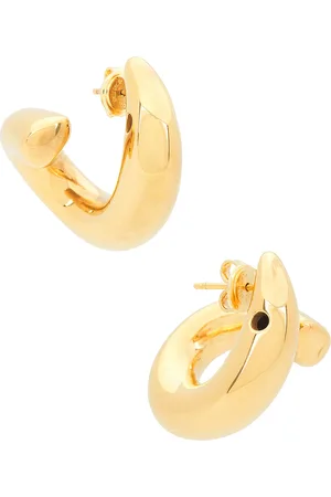 Bottega Veneta Loop Earrings in Metallic Gold