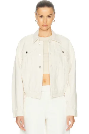 GRLFRND Amelia Oversized Cinched Waist Jacket in Beige