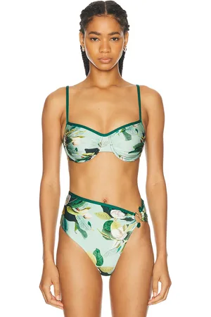 PATBO Magnolia Underwire Bikini Top in Green