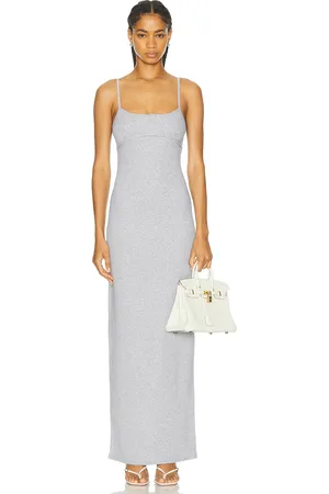 GRLFRND Rib Cami Maxi Dress in Grey