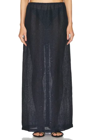 Leset Stella Maxi Skirt in Navy