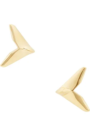 Bottega Veneta Wing Earrings in Metallic Gold